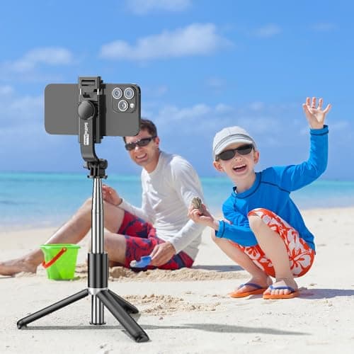 Selfie Stick Tripod, All in One Extendable & Portable iPhone Tripod Selfie Stick with Wireless Remote Compatible with iPhone 17 16 15 14 13 12 pro Xs Max, Galaxy Note10/S20/S10/OnePlus 9/9 PRO etc 9