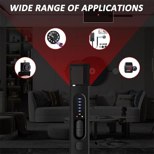 Eastfatkun Hidden Camera Detectors, Anti-Spy Detector, Hidden Device GPS Detector, Camera Detector, Bug Detector, Privacy Protector, Signal Scanner for Hotels Office Home Travel, 5 Levels Sensitivity 5