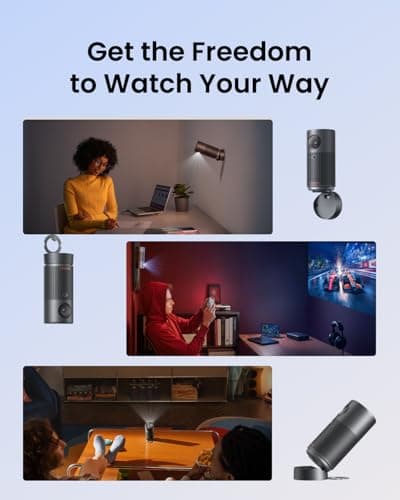 NEBULA Capsule Air Google TV Projector, Officially Licensed Netflix, 720p Smart Mini Projector with Wi-Fi and Bluetooth, 2 Hours of Playtime, Dolby Digital, Ultra Portable for Any Space 4