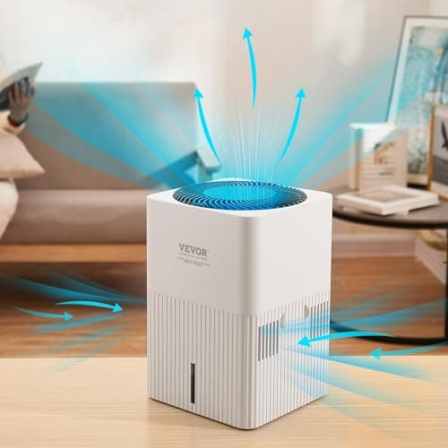 VEVOR Evaporative Humidifiers Mist-Free 3L, 300 ml/h Cool Moisture Humidifier and Air Purifier for Whole House up to 473.6 sqft, 4-Speeds & 1-12h Timer Settings, Premium Filter for Bedroom, Home 8
