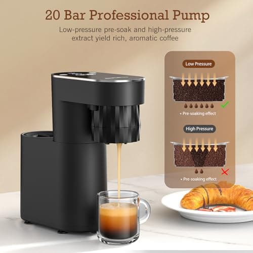 SIMPLETASTE Espresso Machine 20 Bar, Portable Multifunction Coffee Maker with Hot and Cold Brew, Dual Power Options, 6.1oz Water Tank, Single Serve Brewer for Travel, Camping, Office, Home 3