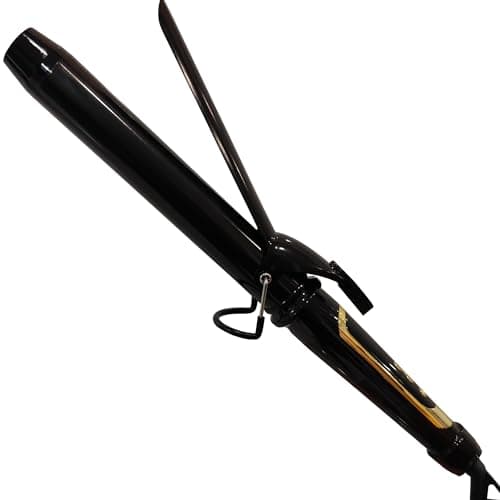 abp 1.25 Inch Ceramic Curling Iron: Extra Long Barrel for Long/Medium Styles, Instant 450°F Heat, and Waving Tool for Girls & Women