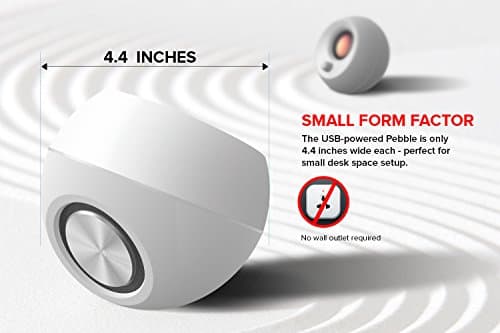 Creative Pebble 2.0 USB-Powered Desktop Speakers with Far-Field Drivers and Passive Radiators for PCs and Laptops (White) 6