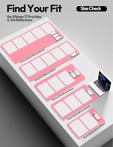 YSAGi Leather Desk Pad Protector, Large Mouse Pad, Non-Slip PU Leather Desk Blotter, Laptop Desk Pad/Mat, Waterproof Writing Pad for Office and Home (23.6" x 13.8", Pink) 5