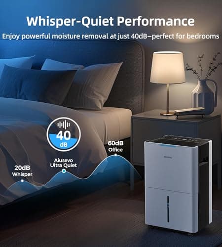 5000 Sq. Ft Dehumidifiers for Home and Basement, 52 Pint/Day Dehumidifier with Drain Hose, 3 Modes, 24H Timer, Auto Defrost, Child Lock, for Bedroom, Garage, RV, Large Room, Humid Summer, Rainy Season 6