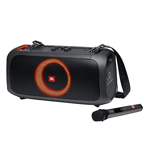 JBL PartyBox On-The-Go Powerful Portable Bluetooth Party Speaker with Dynamic Light Show, black