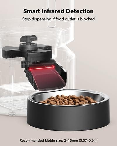 PETLIBRO Automatic Cat Feeder – 3L Programmable Pet Food Dispenser with Airtight Storage, Timed Portion Control, Voice Meal Call & Dual Power Supply, Clog-Free Healthy Feeding for Cats & Small Dogs 6