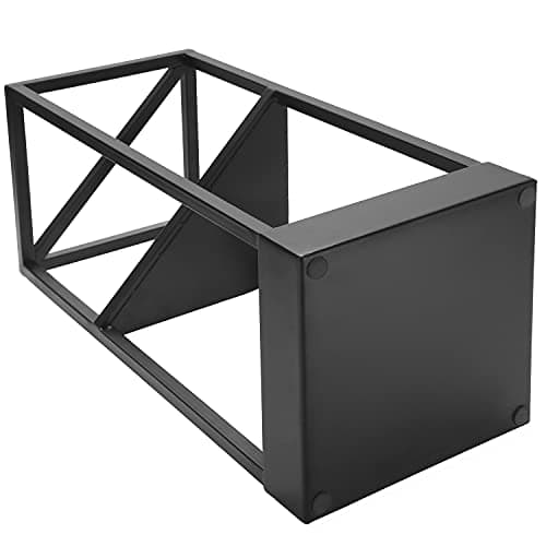 MyGift Umbrella Stand,Umbrella Holder for Entryway,20 Inch Tall Modern Metal Geometric Freestanding Umbrella Rack or Cane Holder with Shelf for Small Umbrellas and Bottom Drip Tray (Black) 7