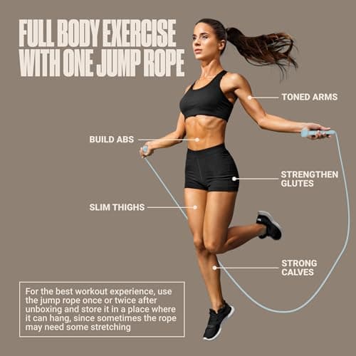 SPORTBIT Adjustable Jump Rope for Fitness and Exercise – Skipping Rope for Cardio, Boxing, and Weight Loss – Speed Rope perfect for Men & Women 7