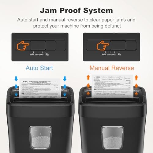 Bonsaii 6 Sheet High Security Micro Cut Paper Shredder, Credit Cards/Mail/Staples/Clips Shredder for Home Use with 4.2 Gallon Bin (C261-D) 5