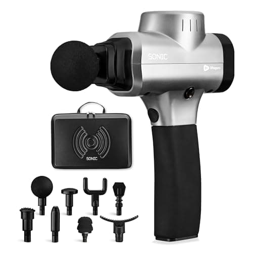 LifePro Massage Gun, Muscle Massager Gun, Massage Gun Deep Tissue, Message Gun, Muscle Massage Gun, Back Massager Gun, Percussion Massage Gun for Athletes, Includes 8 Massage Heads, 5 Speed