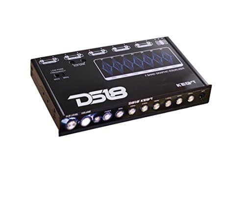 DS18 DS-KEQ7 DS18 Seven Band Pre Amplifier Equalizer with Front Aux 7 Volt RCA (Renewed)