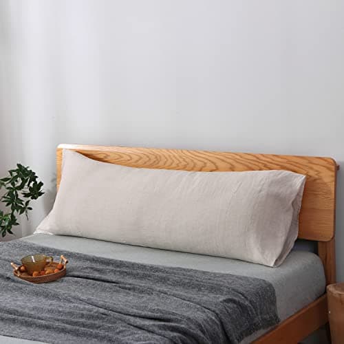 S VICTORY SYMBOL Body Pillowcase,100% Organic French Natural Linen Body Pillow Cover 20"x 54",Super Soft & Breathable & Moisture-Absorbing, Envelope Closure