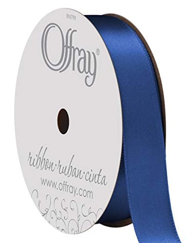 Berwick 067055 5/8" Wide Single Face Satin Ribbon, Royal Blue, 6 Yds