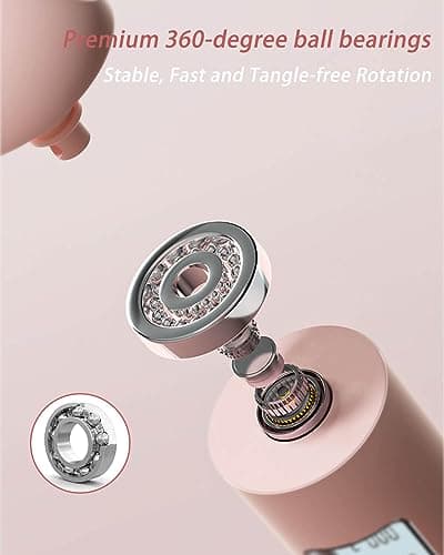 Jump Rope-Cordless & Corded Adjustable Jump Rope for Fitness with Large Ball for Home Gym & Travel for Men and Women (norope-pink) 6