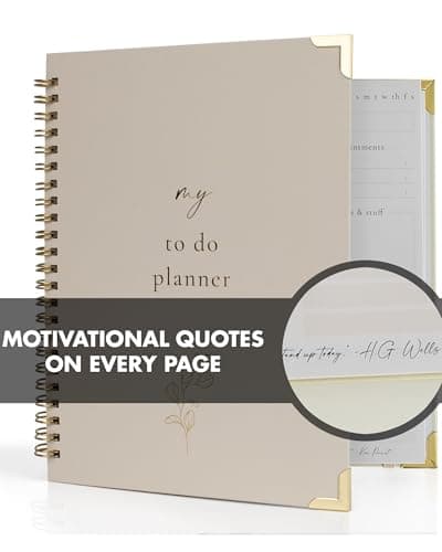 Beautiful To Do List Notebook - Aesthetic Daily Planner to Easily Organize Your Tasks And Boost Productivity - Stylish Undated ADHD Planner Gift and The Perfect School or Office Supplies For Women 5