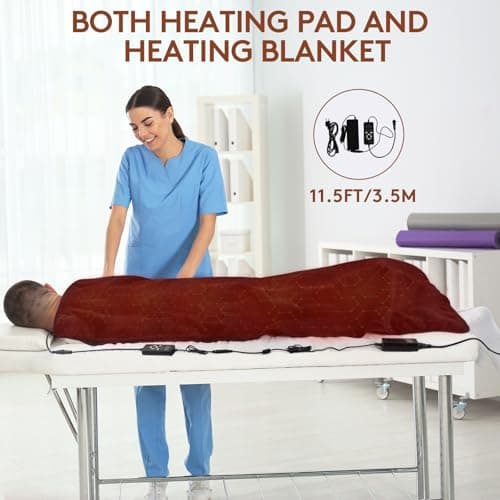 UTK Full Body Size Infrared Heating Pad for Pain Relief, 70" x 31" Ultra Soft Far Infrared Heating Mat, EMF Free, FSA-HSA Eligible, Smart Controller with Memory Function, Super Large Size 6