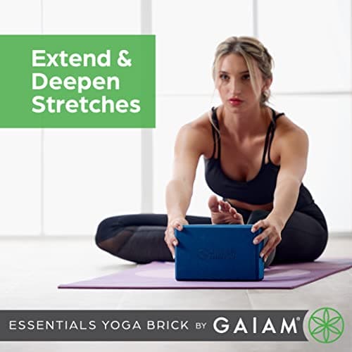 Gaiam Essentials Yoga Brick | Sold as Single Block | EVA Foam Block Accessories for Yoga, Meditation, Pilates, Stretching (Navy) 8