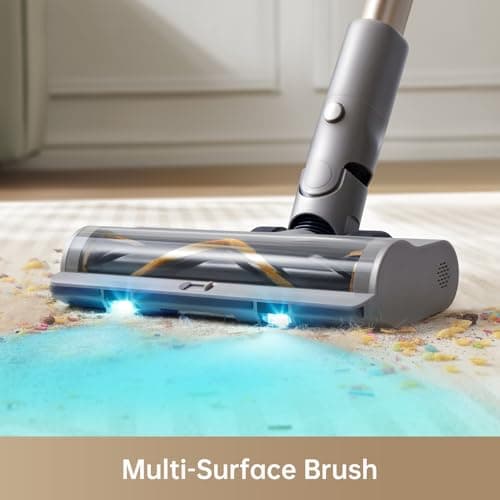 DREAME Z10-W Cordless Vacuum Cleaner with Self-Emptying Base (90 Days), Powerful Suction, Tangle-Free Brush for Pet Hair, 60min Runtime, HEPA Filtration, Cordless Stick Vacuum for Carpets & Hardfloor 5