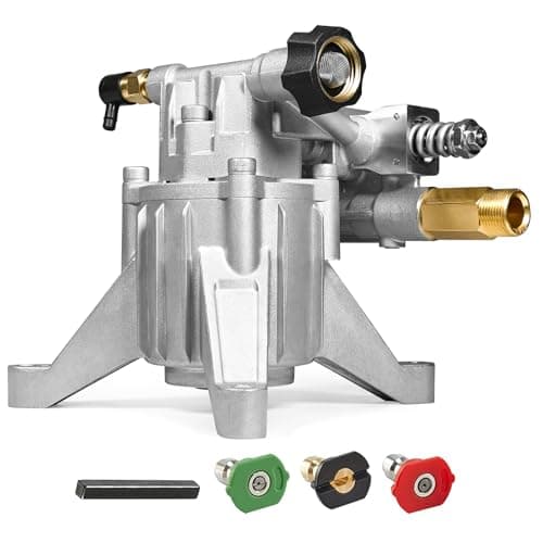 TOOLCY 7/8" Shaft Vertical Pressure Washer Pump - Rear Inlet/Outlet Max 3100 PSI @ 2.5 GPM OEM & Power Washer Pump for Gas Washer, More Replacement for Simpson, Ryobi, Honda etc