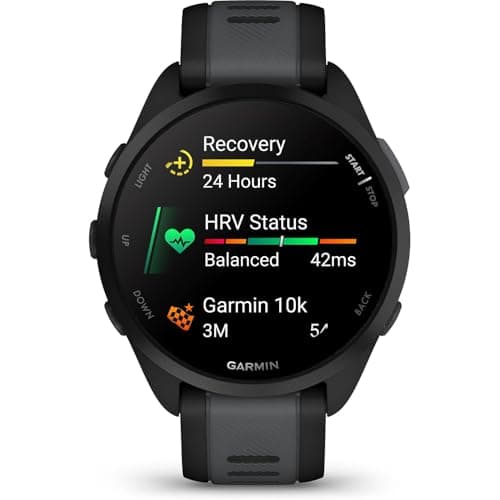 Garmin 010-02863-30 Forerunner 165 Music Smart Sport Watch, Black + Slate Gray | Official USA Partner Model | Bundle with Deco Essentials Exclusive 26 Month CPS Enhanced Protection Pack 5