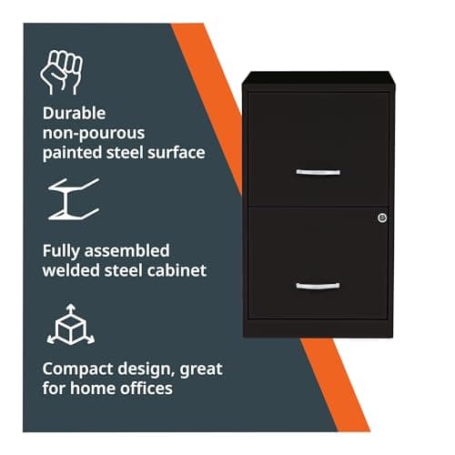 NuSparc 2 Drawer Locking Filing Cabinet | Pre-Assembled Steel Construction | Space-Saving Design is Perfect for Home and Small Office | Letter-Size | Assembled in North America 5