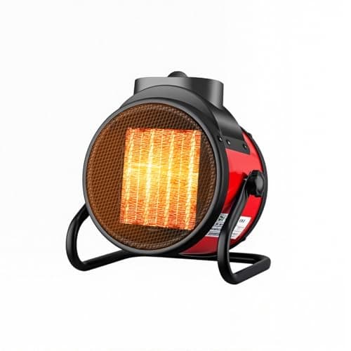 Sakerplus Powerful Portable Heating Cannon, 2000W PTC Ceramic Heater for Indoor Use – 2 Heat Settings, Tip-Over Protection, Ideal for Rooms, Offices, and Workshops