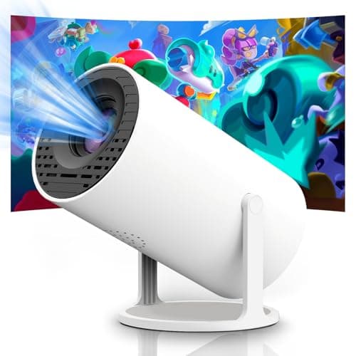Portable Mini Projector with WiFi & Bluetooth, 1080P Supported, Native 480P, 100 ANSI Lumens,180° Rotation,Indoor Outdoors Video Projector Compatible with HDMI, USB, Phone, TV Stick, PC, PS5
