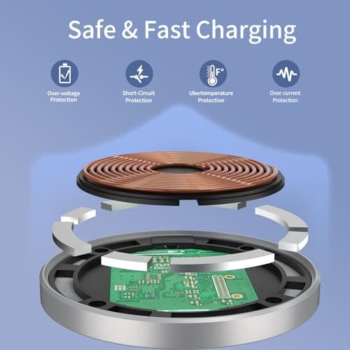 for MagSafe Charger, Magnetic Wireless Charging Pad for iPhone 17/17 Pro/17 Pro Max/Air/16 15 14 13 12 Pro Max Plus mini & AirPods 2 3 Pro, Strong Magnet, Aluminum Alloy, USB-C/A Ports(Silver) 8