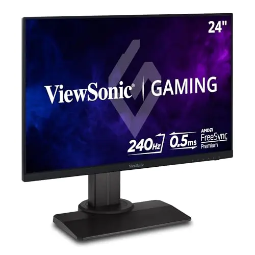 ViewSonic XG2431 24 Inch 1080p Gaming Monitor with 240Hz, 0.5ms, FreeSync Premium, NVIDIA G-Sync Compatible, Advanced Ergonomics, Eye Care, HDR400