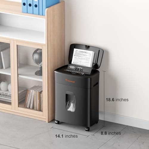 Bonsaii 100 Sheets Auto Feed Paper Shredder, Up to 30 Minutes Shredders for Home Office Use, Micro-Cut Heavy Duty Shredder / 4.2 Gallons/Security Level P-4 (C231-D) 9