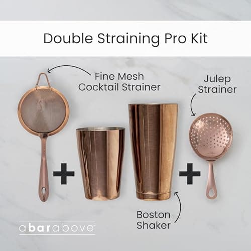 A Bar Above Professional Boston Shakers Set 18 oz Weighted and Unweighted Stainless Steel Cocktail Shaker Set for Bartenders, Premium 304 Steel Bar Shaker, Essential Bartending Tools for Mixing Drinks 5