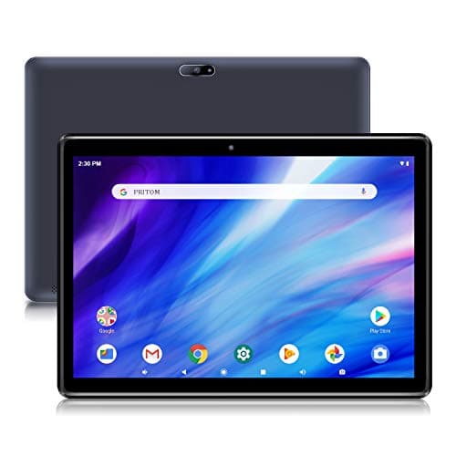 PRITOM Tablet 10 inch, 64GB, Tablet Android, HD IPS Screen, Dual Camera, WiFi, Bluetooth, Tablets with 6000mAh Battery, Touch10 Tab GMS Certified (Black)