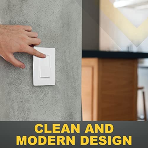 Faith 15A 120/277V Single-Pole Decorator Light Switch 10-Pack SSK1-WH, Paddle On-Off Switch for Commercial and Residential Use, Durable Thermoplastic Rocker Switch for Home Improvement 5