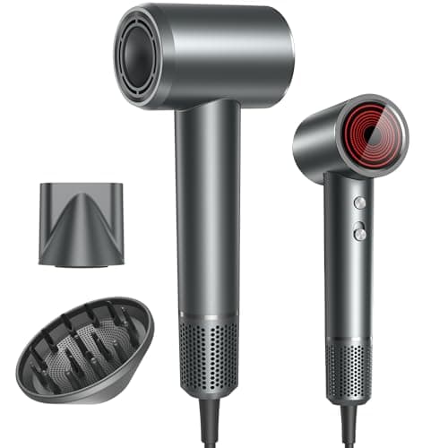 Hair Dryer, Professional Ionic Hair Dryer for Fast Drying, High Speed Hair Blow Dryer with Diffuser for Home Salon Travel, Constant Temperature Hair Care Without Hair Damage