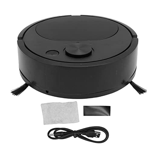 Pwshymi Robot Vacuum Cleaner Multifunctional USB Charging Mini Smart Sweeping Robot for Wooden Flooring Tile Carpet(Black) Shark Vacuum Upright Vacuums Roboticvacuumcleaner Cordl
