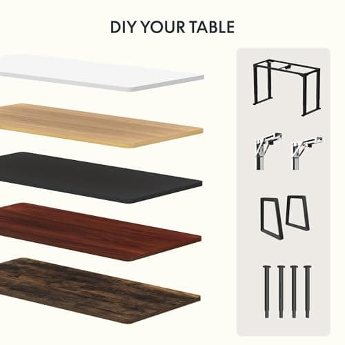 FLEXISPOT Whole Piece 55"x28" Desktop 1" Thickness Height Adjustable Desk Rectangular Tabletop Maple Board (55INCH Maple Top) 7