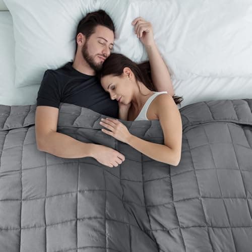 CYMULA Weighted Blanket for Adults (20lbs 88"x104" King Size) - Cooling Breathable Heavy Blankets for Summer Winter - Ultra Microfiber Soft Comfort Blanket with Glass Beads - Gifts for Men/Women