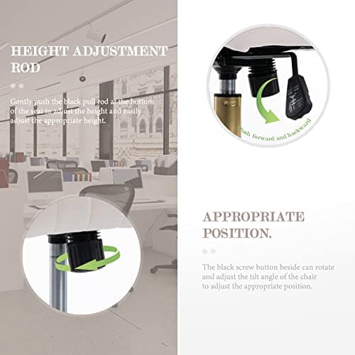 Eifizek Velvet Office Desk Chair, Modern Home Desk Chair with Wheels & Gold Base, Swivel Vanity Chair for Bedroom, Office, Vanity Study (Beige) 6