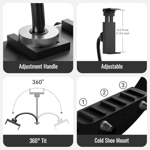 Ring Light with Stand, 19in LED Selfie Circle Light, Max 8ft/2.5m Tripod Stand, 3 Holders for iPhone, Remote Control, 6300K Color Temperature for Live Streaming, Barber, Makeup, YouTube, Tiktok 7