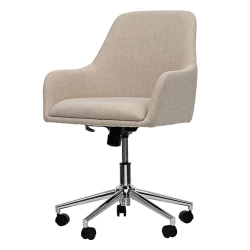 Workspace by Alera Mid-Century Task Chair, Supports Up to 275 lb, 18.9" to 22.24" Seat Height, Cream Seat, Cream Back 11