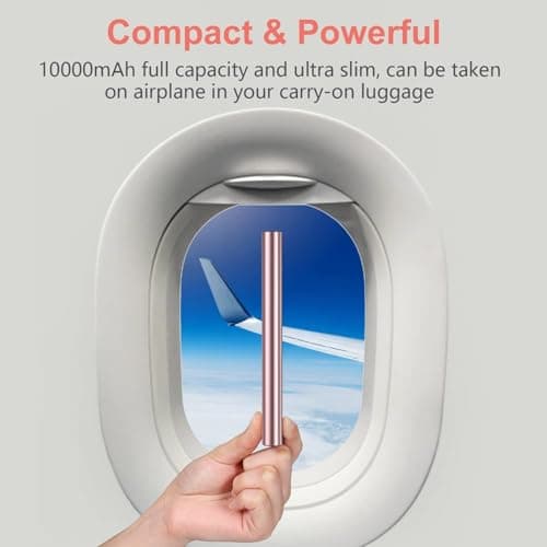 BESTMARS Pink Power Bank Fast Charging 20W High-Speed Portable Charger 10000mAh USB-C Back Up Battery Pack Powerbank for iPhone 16 15 14 13 12 11 X XS XR Pro Max Samsung Cell Phone etc Pink Rose Gold 6