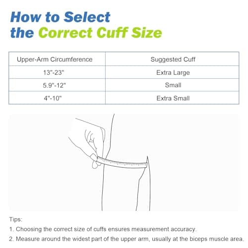 ELERA Extra Large Blood Pressure Cuff (9"-24" | 22-60cm) - XL Replacement BP Cuff for Big Arms, Compatible with Most BP Monitors, Adult Cuff Only - 6 Connectors 7