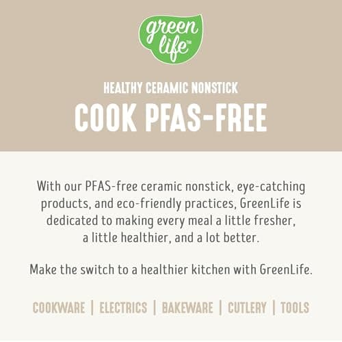 GreenLife 6QT Slow Cooker, Non-Toxic PFAS-Free Ceramic Nonstick Removable Interior Bowl, Programmable, Family Friendly, Keep Warm, Stovetop & Oven Safe, Dishwasher Safe Crock, Timer, Glass Lid, Cream 12