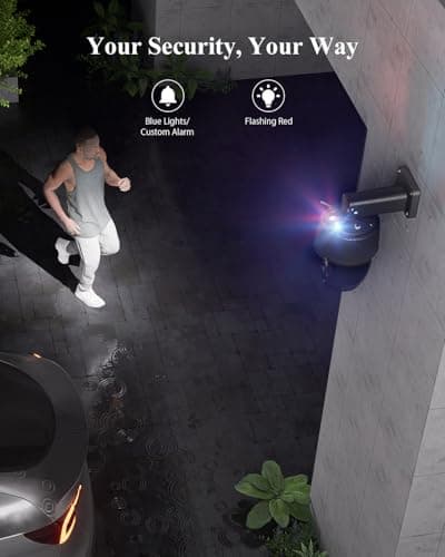 Ctronics [10X Hybrid Zoom] Dual-Lens 4K 8MP Security Camera Outdoor, Auto Tracking & Zoom, 2.4/5GHz WiFi, AI Human/Vehicle/Animal Detection, 256GB TF/Cloud/FTP/NAS Storage, Color Night Vision 5