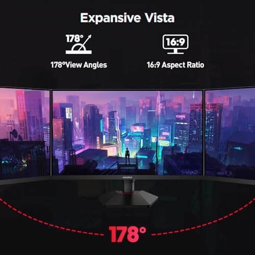 KOORUI 27 Inch Gaming Monitor, 1440p 320Hz Fast IPS PC Monitor, 1ms, HDR400, 98% DCI-P3, PIP/PBP Mode, Adaptive Sync Compatible, Ergonomic Stand, HDMI 2.1 & DisplayPort 1.4, VESA Mountable, G2721E 8