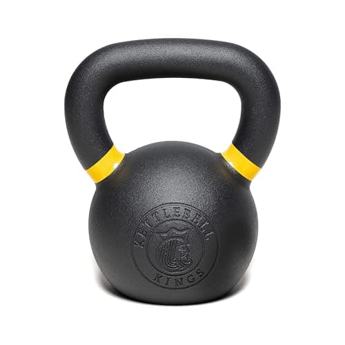 Kettlebell Kings Adjustable Kettlebell Weights 5-90 LB - Cast Iron Strength Training Kettlebells for Home and Gym - Powder Coated for Grip, and Rust Protection