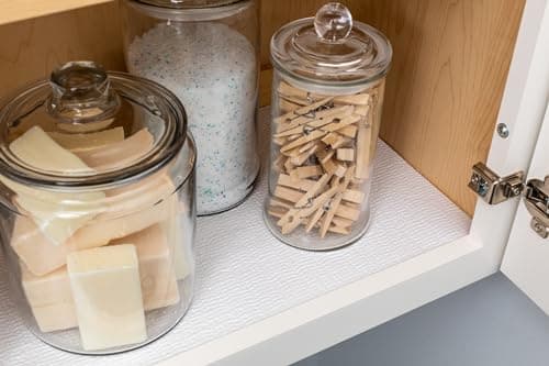 Smooth Top EasyLiner for Cabinets & Drawers - Easy to Install & Cut to Fit - Shelf Paper & Drawer Liner Non Adhesive - Non Slip Shelf Liner for Kitchen Pantry - 12 Inch Width - 60 Total Feet - White 5