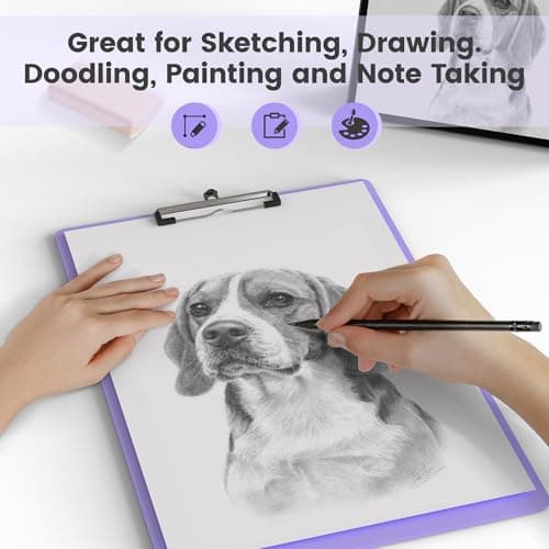 Macroclo Extra Large 11x17 Clipboards, Plastic Purple Drawing Boards, Horizontal Clip Board, Vertical Layout. Suitable for Watercolor, Sketching, Painting. Art & Drafting Supply 5