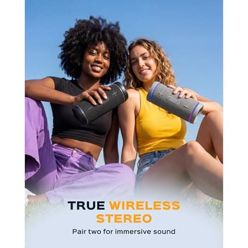 TREBLAB HD77 – Waterproof Bluetooth Speaker, 25W Loud 360° Sound, Deep Bass, IPX7, TWS Pairing, RGB Lights, 20H Battery, Portable Wireless Speaker for Outdoor, Beach, Camping, Party, Travel 8